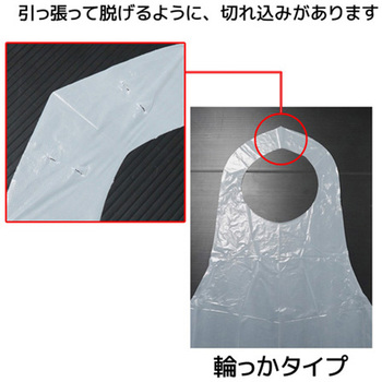 食事用エプロン 使い捨て 輪っかタイプ 50枚入 小野商事