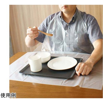 食事用エプロン 使い捨て 輪っかタイプ 50枚入 小野商事