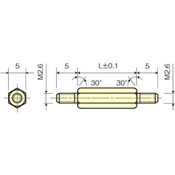 ステンレススペーサー(六角)両オネジ / ESU RoHS2対応品 廣杉計器