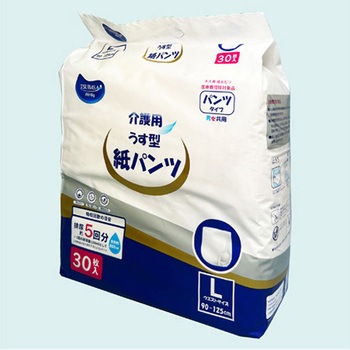 介護用薄型紙パンツ 600cc吸収量 Lサイズ 30枚入×4袋セット つばさ
