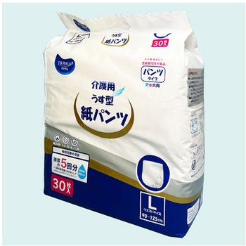 介護用薄型紙パンツ 600cc吸収量 Lサイズ 30枚入×4袋セット つばさ