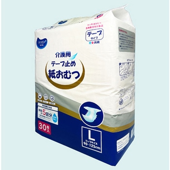 介護用テープ止め紙おむつ 600cc吸収量 Lサイズ 30枚入×4袋セット つばさ