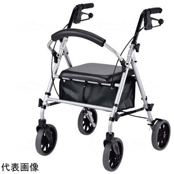 四輪歩行補助車 newあゆむくん Mサイズ シルバー M ウェルケアバンク