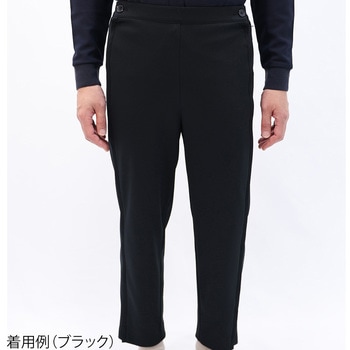 両脇逆開ファスナーパンツ ブラック L KINDCARE