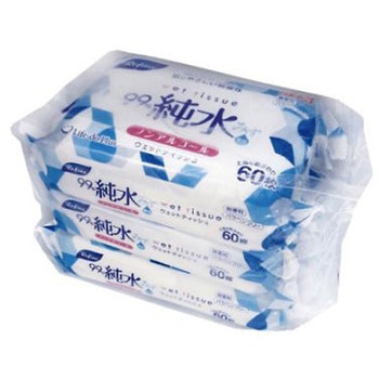 純水99%ウェットティシュ60枚3P ライフ堂