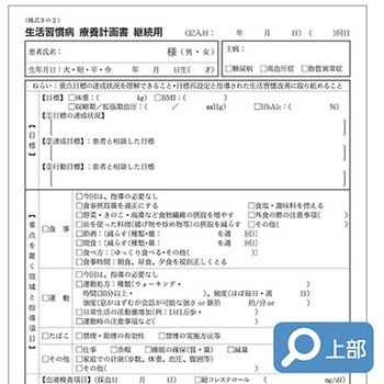 生活習慣病療養計画書 B5 継続 5冊入 アズワン