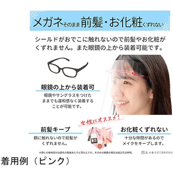 片面くもり止め加工 HMフェイスシールド クリア 1セット フレーム1個+替シールド3枚 ミノル工業