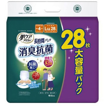 肌ケア アクティ 長時間パンツ L-LL28枚 アズワン