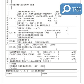 生活習慣病療養計画書 A4 初回 10冊入 アズワン