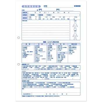 看護・介護記録用紙 ナーシィ2 訪問看護日誌 A4 1セット 50組×20冊入 タニシ企画印刷/CAPS(キャプス)