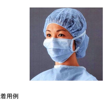 手術用フェイスマスク ひもタイプ ポリエチレン 内部埋め込み 180×90mm 1ケース 50枚×20箱入 東レ・メディカル