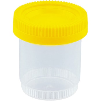 標本容器 60mL フタ黄 1箱 100個入 ナビス(アズワン)