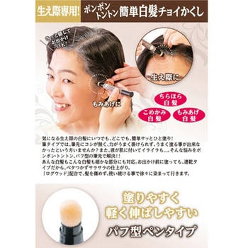 生え際専用 ぽんぽん白髪かくし ナチュラルブラック グリム