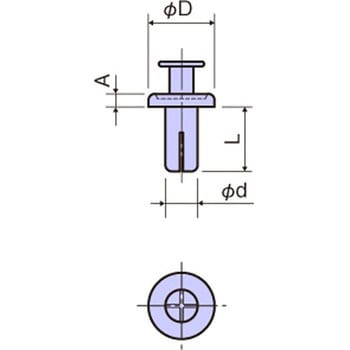 アルミ プッシュリベット / AP-0000 RoHS2対応品 廣杉計器 リベット