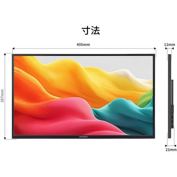 ディスプレイ21.5型/1920×1080/miniHDMI×1、USB-C×2/ブラック/スピーカー有/2年保証 JAPANNEXT