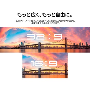 ディスプレイ49型/5120×1440/HDMI×2、DP×1、USB-C×1/ブラック/スピーカー有/2年保証 JAPANNEXT