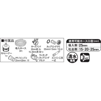 SEV-25FG エンジンポンプ 口径25ミリ 4サイクルシリーズ 1台 工進 【通販モノタロウ】