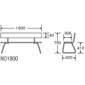 YB-95Z-PC 樹脂ベンチ背付ECO 1台 山崎産業(CONDOR) 【通販サイト