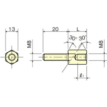 ステンレススペーサー(六角)オネジロング / LSU RoHS2対応品 廣杉計器