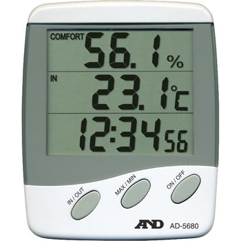 AD5680 外部センサー付き温湿度計(快適さのめやすを表示) 1台 A&D 