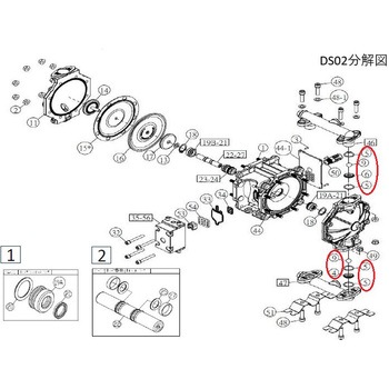 エア駆動ポンプ DS02用バルブシートセット タカトテクニカ