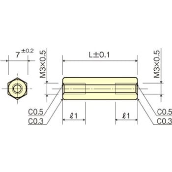 セラミックススペーサー(六角) / ASR RoHS2対応品 廣杉計器