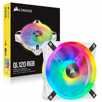ケースファン[120mm / 1500RPM] QL120 RGB White CO-9050103-WW CORSAIR
