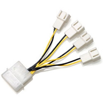 4ピン 大 ファン用3ピン オス 4分岐ケーブル Gn Pw013f Groovy その他pc関連ケーブル 通販モノタロウ Gnpw013f