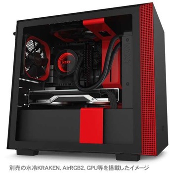 Pcケース Mini Itx ブラック レッド Nzxt Pcケース 通販モノタロウ Cah210bbr