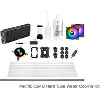 Pacific C240 Hard Tube Water Cooling Kit Thermaltake Cpuクーラー 通販モノタロウ Clw242cu12swa