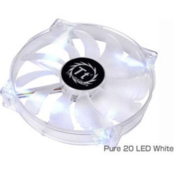 ケースファン[200mm / 800RPM] Pure 20 LED/Fan/200mm/800rpm/Black/LED White CL-F033-PL20WT-A ホワイト - THERMALTAKE