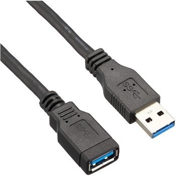 1.5m[USB-A オス→メス USB-A] USB3.0延長ケーブル U30AA-MF15 ブラック アイネックス