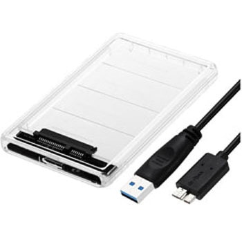 2.5型SATA HDD/SSDケース AOK-25CASE-U3C クリア AOTECH