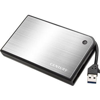CMB25U3SV6G HDDケース シルバー×ブラック [SATA /1台 /2.5インチ対応] センチュリー