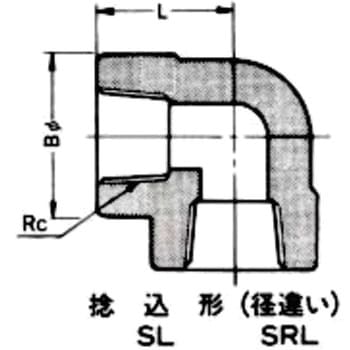 防災用・消火用 ユニクロメッキ 炭素鋼 ねじ込み継手 PT90E 90°エルボ フジトク