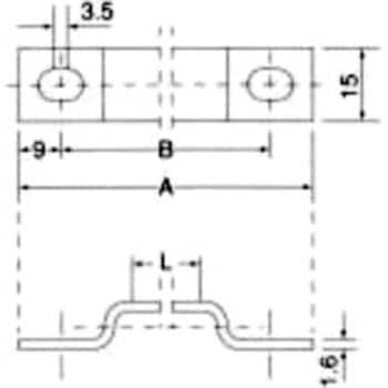 H626-112-6X1W ユニクロメッキ付き鉄メッキ製チューブクランプ両押え 1