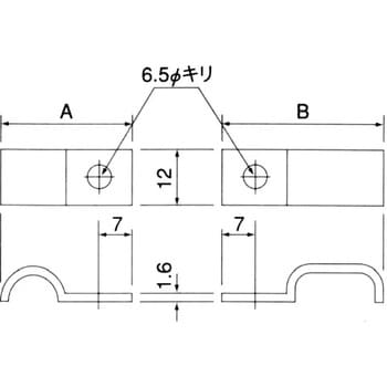 H626-111-6X1S 鉄メッキ製チューブクランプ片押え 1個 フジトク 【通販