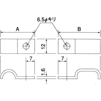 ステンレス製チューブクランプ片押え H616 フジトク