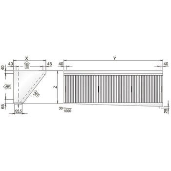 FSVH3-550S 厨房用グリースフィルター(高風量Vフィルター)片面3連式 1