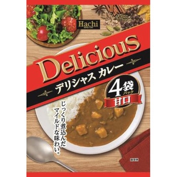 デリシャスカレー 甘口 4袋入り 1箱(4袋×12セット) ハチ食品 【通販