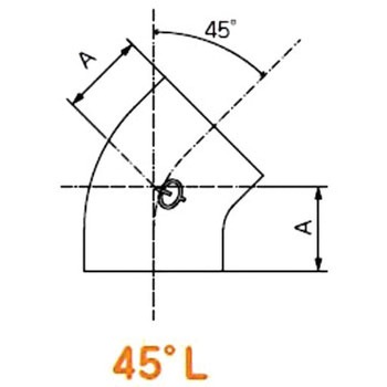45° エルボ ねじ込み式可鍛鋳鉄製管継手(黒) リケン