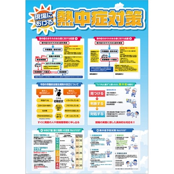 熱中症注意ポスター 現場における熱中症対策 NP-20 グリーンクロス