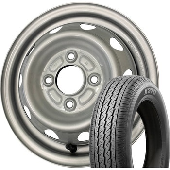 軽トラ・バン用  145/80R12 80/78N LT(145R12 6PR 相当) サマータイヤ & スチールホイール4本set BRIDGESTONE(ブリヂストン)