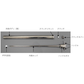 ステンレス 粉末用抜き取りサンプラー本体 直径32mm 1500mm長 マクセル