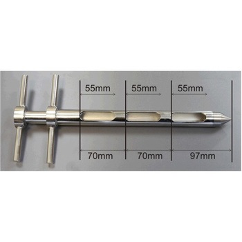 ステンレス 粉末用 スロットサンプラー 直径25mm/300mm長 マクセル