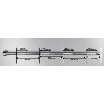 ステンレス 粉末用 スロットサンプラー(ボトルホルダ―付)直径25mm/1000mm長 マクセル