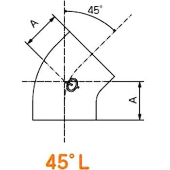 45° エルボ ねじ込み式可鍛鋳鉄製管継手(コート) リケン コート継手