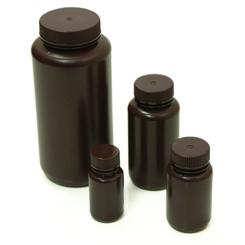 液体用・粉末用 蓋付き口広ボトル(黄褐色) 60ml マクセル