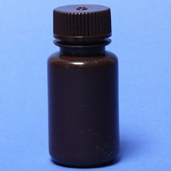 液体用・粉末用 蓋付き口広ボトル(黄褐色) 60ml マクセル