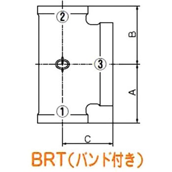 三方径違いチーズ ねじ込み式可鍛鋳鉄製管継手(白) リケン